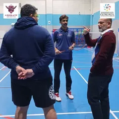 Our expert panelist, Mr. Anil Kumar Nagam, demonstrating a technique to enthusiastic players during the camp in Doha.
