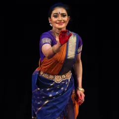An expressive moment from *KANHOPATRA*. The piece is a deep dive into the life of the Marathi poet-saint, and conveying her story through abhinaya (facial expression) is central to the choreography.
