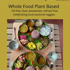 I celebrate food as a cultural experience. This is my whole food, plant-based Onam Sadhya, a traditional feast made completely without oil or refined ingredients. It’s a testament to how we can honor tradition while embracing health.