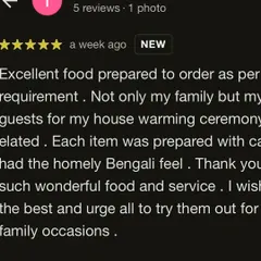 "Each item was prepared with care and had the homely Bengali feel." We love bringing the authentic taste of home-cooked Bengali food to your family occasions.