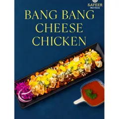 Get ready for a flavor explosion with our Bang Bang Cheese Chicken. Crispy chicken pieces are tossed in a spicy, creamy sauce and generously topped with cheese for a rich and satisfying appetizer.