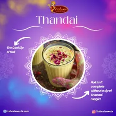 The cool sip of Holi, my Thandai is a royal blend of milk, nuts, and spices that refreshes your soul.