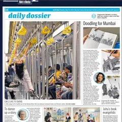 Another shot of my feature in the Mid-day daily dossier, "Doodling for Mumbai". It's an honor to have my passion for sketching the city's architecture recognized.