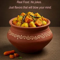 Our signature Undhiyu is a true labor of love, slow-cooked in a traditional clay pot to bring out the rich, earthy flavors of winter vegetables. This is the authentic, comforting taste of Makar Sankranti we grew up with.