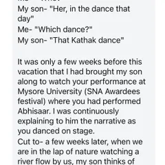 This heartwarming message from a mother, whose 5-year-old son connected our dance to nature, reminds us of the profound impact of art. If our work touches the lives of children, it is worth every second.