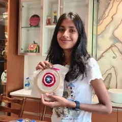 This young artist was so excited to create her own Captain America shield. My workshops are a great way for kids to express their creativity and make something they love.