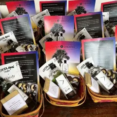 A closer look at the gift baskets for the Amplify Music Incubator event. Partnering with spaces that encourage new talent is always a pleasure and aligns with our community values.