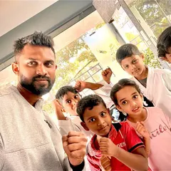 A quick selfie with my little warriors at the AECS Layout dojo. Their energy and enthusiasm make every class a joy. This is where the journey begins for many future black belts.