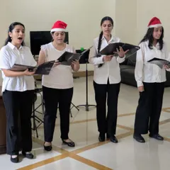 Our senior students from the choir program perform Christmas carols, spreading festive cheer. We provide numerous performance opportunities throughout the year.