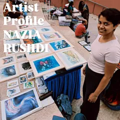 Introducing contemporary artist Nazia Rushdi in our Artist Profile series. She works with conceptual art, exploring the universe, nature, and the complex human mind.