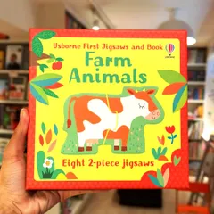 This 'Farm Animals' 2-piece jigsaw puzzle is a perfect first puzzle for toddlers. Watch their faces light up as they match the pieces and complete the picture.