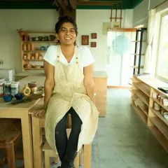 A candid shot of me in my happy place. This year, my priority is to put out more of my own work and continue to nurture our studio community.