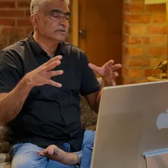 During a 'Sundays with Arun' online discourse, I explore practical spiritual wisdom with our global community. These sessions are open conversations about life's real questions, accessible from wherever you are.