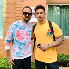 Sharing a moment with Prince Narula of MTV Roadies fame during a celebrity Mirchi Night in Bangalore. It's always fun to party with fellow entertainers.