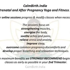 My online sessions focus on strengthening muscles, soothing aches, improving sleep, and developing proper breathing techniques. I strongly recommend starting in your second trimester for maximum benefits.