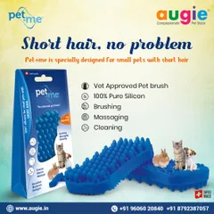 Short hair, no problem! The Pet+me brush is specially designed for small pets with short hair. This vet-approved, 100% pure silicone tool is perfect for brushing, massaging, and cleaning.