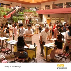 We prepare students for university-level thinking through unique academic events like the Theory of Knowledge (TOK) Exhibition. Here, students present their research to the community, demonstrating the critical thinking and intellectual curiosity that top universities look for in applicants.