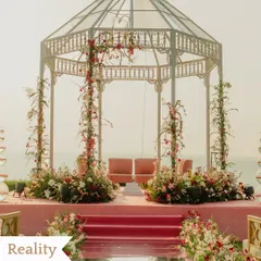 This is where vision becomes reality. I take a detailed 3D render and bring it to life, ensuring the final wedding mandap is exactly as you imagined it, down to the last flower.