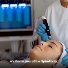Experience the power of our HydraFacial treatment. This advanced medical-grade facial uses patented technology to deeply cleanse, extract impurities, and hydrate the skin, leaving you with an immediate, noticeable glow.