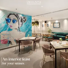 Amelia is more than a restaurant, it’s an experience. The interior is a feast for the senses, with a striking wall mural, plush seating, and a comfortable, sophisticated ambiance perfect for memorable moments.