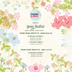 Announcing our Spring Recital weekend. We hold recitals seasonally, providing regular performance opportunities for students at both our Indiranagar and HSR Layout branches.
