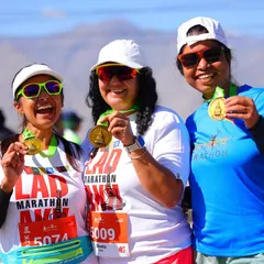 The smiles say it all. This is the moment of pure joy after conquering the Ladakh Marathon. My goal is to get you across the finish line, feeling strong and proud. These medals are a testament to months of hard work, dedication, and smart training.