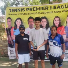 A winner from the TPL-ITA tournament is awarded his trophy by our officials. We conduct formal closing ceremonies to recognize the achievements of every participant in front of the official TPL banner.