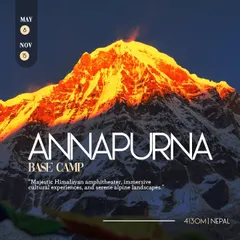 Annapurna Base Camp, a majestic Himalayan amphitheater. This trek offers immersive cultural experiences and serene alpine landscapes. Our 2025 batches are scheduled for May and November.