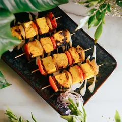 For my vegetarian guests, these Saffron Paneer Skewers are a gourmet delight. The paneer is marinated in rich saffron and spices, then grilled until tender, offering a sophisticated and flavorful bite.