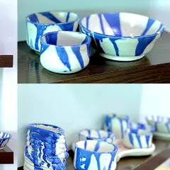 A collection of my hand-thrown and glazed ceramic bowls and pots. The process was full of struggles and smiles, but I slowly found my flow with the clay.