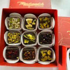 My chocolates are infused with exotic fruits like apricots, oranges, and cranberries with no added sugar. They are a healthy and delicious part of my gift hampers.