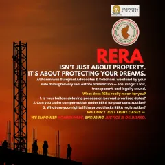 RERA is not just about property; it is about protecting your dreams. If your builder is delaying possession or the construction is poor, you have the right to claim compensation. We do not just fight cases, we empower homebuyers to ensure justice is delivered.