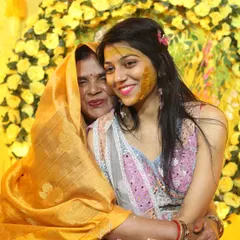 Some of the best shots are the quiet ones. Here, a mother shares a warm, loving embrace with her daughter during the Haldi ceremony. I focus on capturing these genuine family connections amidst the celebration.