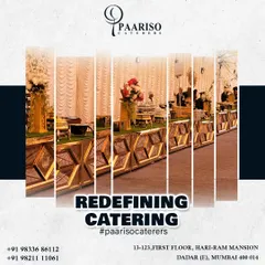 We redefine catering with our custom-designed buffet fronts and elegant floral arrangements. This setup demonstrates how we integrate your event's theme into our presentation, creating a cohesive and visually stunning dining area.