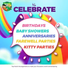 I handle top-notch arrangements for all your special occasions. Whether it's a birthday, anniversary, baby shower, or kitty party, I ensure your event is worth remembering.