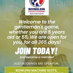 We are open to all ages, all year round. Whether you are 5 or 55, you can join our academy to train, book net sessions, or use our bowling machine facilities.