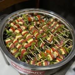 These colorful vegetable and paneer skewers are a healthy and popular starter for parties. I marinate them in fresh herbs and spices before grilling, making them a delicious bite-sized appetizer for guests of all ages.
