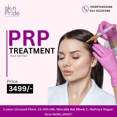 We offer PRP treatments for both face and hair. It's a versatile and effective procedure for skin rejuvenation and combating hair loss, available at an accessible price.