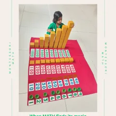 In our program, you will learn how to make abstract concepts like mathematics tangible and exciting. Using materials like the Decimal Layout, you will be able to guide children to "see" and understand numbers, building a strong and positive foundation in logical thinking.