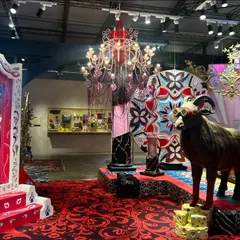 We challenge conventional notions of taste by curating audacious and expressive environments. The 'Bad Taste?' installation is a deliberate counter to quiet luxury, embracing louder forms, colors, and objects. Through over-the-top decadent textiles and playful juxtapositions, we explore an alternate visual sensibility that is unified in its maximalist vision.