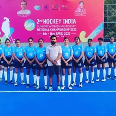 The official team photo of my Junior Women's squad at the 2nd Hockey India National Championship. Each player is a key part of our journey to the semi-finals.