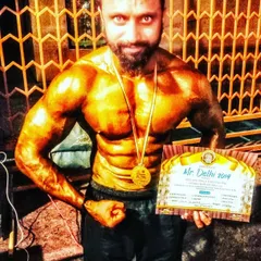 The moment I became Mr. Delhi 2019. This certificate and medal are not just awards, they represent years of dedication, discipline, and understanding the science of body transformation.