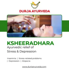 Ksheeradhara is a cooling therapy where medicated milk is gently poured over the forehead or body. It is particularly effective for relieving stress, anxiety, and insomnia, bringing a sense of deep peace.