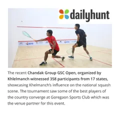 Our events make waves. This Dailyhunt feature on the GSC Open highlights our capability to manage large scale national squash events, attracting top talent from 17 states.