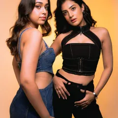Another look from the Freakins campaign, this time focusing on a slightly edgier denim style. The makeup remains natural and subtle to keep the focus on the apparel.