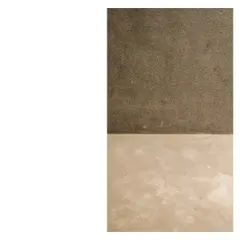 A study in texture for a gallery and party space. The floor and walls are finished in a seamless gray concrete, creating a neutral, elemental backdrop that allows the atmosphere and the people within it to make the space.