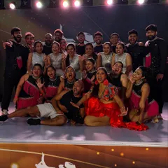 Our dream team on stage at the Pune International Dance Congress. We are beyond proud of how our shows came together. This picture captures the exhaustion and fulfillment of it all.