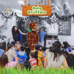 "Oh help. Oh no. It's a Gruffalo." The children were thrilled to meet the Gruffalo in person after an engaging storytelling session. Bringing stories to life is part of the magic at Wonderland.