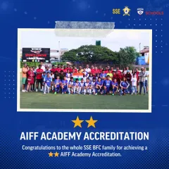 Celebrating our AIFF 2-Star Academy Accreditation with the entire SSE BFC family. This recognition places us among Maharashtra's top academies and strengthens our community.