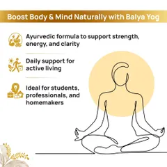 Balya Yog is an Ayurvedic formula designed to support strength, energy, and clarity. It is ideal for students, professionals, and homemakers who need daily support for active living.